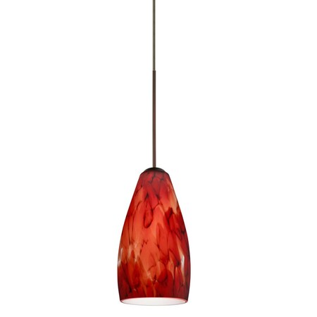 Besa Lighting Besa Pendant Karli Bronze Garnet 1x50W Halogen 1XC-719841-BR